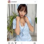 竹内星菜、くっきり美谷間見せるナース服コスに入院希望者続出！
