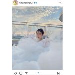 HKT48・田中美久、屋外ジャグジーで泡だらけに！「泡になりたい」の声も