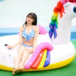【写真特集】もこちーず（PATI PATI CANDY…☆）、爽やかフリルビキニで美脚大胆披露！＜近代麻雀水着祭2022＞