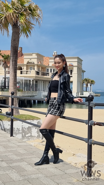 【写真特集】看護師・高田カナさん、福岡・百道浜にてクールなブラックコーデで美脚披露！ 「どうなりたいのか、何を伝えたいのかが大事」