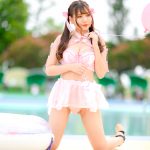 【写真特集】桃瀬あゆな（RiNCENT.）、ガーリーさ全開のピンクビキニをセクかわに披露！＜近代麻雀水着祭2022＞