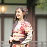 尾碕真花「初めてこげ茶になりました」、青系を脱した晴れ着にワクワク＜オスカー晴れ着撮影会＞