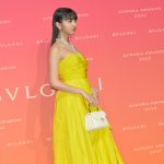 Koki，、黄色のドレスコーデで美デコルテ披露「目標の女性像は母」＜BVLGARI AVRORA AWARDS 2022＞