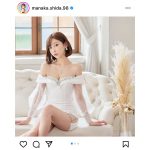 元欅坂46・志田愛佳、純白のキャバドレスでデコルテ＆美脚披露！