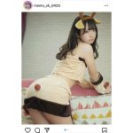 桜井もも、美尻ライン見せつけるエッチなトナカイに変身！