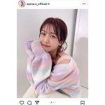 AKB48・篠崎彩奈、パステル衣装で美肩チラリ！あざと可愛い仕草に歓喜の声