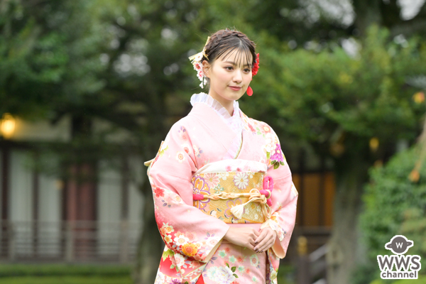 鶴嶋乃愛、ピンクの晴れ着姿で初参加！参加者から「カワイイ！」の声も＜オスカー晴れ着撮影会＞