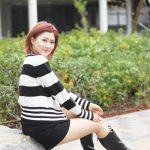 2020ミスグランドジャパン東京代表・若林ありかさん、人生初の赤髪でクールなミニ丈ファッションから美脚をアピール！ 「この3年はがむしゃらに前進し続けてきた」