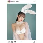 #ババババンビ・池田メルダ、干支にちなみウサギ水着で透明肌＆美バスト大胆披露