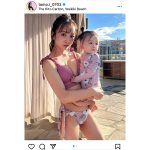 板野友美、娘とお揃いの水着2ショット！「なんて可愛い」「ママとは思えないスタイル」と歓喜の声も