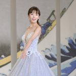 「ミス日本2023」ファイナリスト・上村さや香、胸元開きのドレスをエレガントに着こなし＜第55回ミス日本コンテスト2023＞