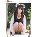 近衛りこ、王道の白パンツを制服でパンチラ！