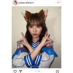 日向坂46・加藤史帆、耳や尻尾が可愛すぎる紅白『キツネ』衣装のオフショット公開！