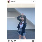 #よーよーよー・琴るり、制服姿で太もも披露！「さすが現役」「美脚綺麗ですね」の声も