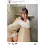 モー娘。牧野真莉愛、ミニのニットワンピから太ももチラリ！「破壊力抜群」「我が国の至宝」と歓喜の声も