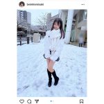 「日本一かわいい高校一年生」杉井美咲、雪景色に映えるミニスカコーデを披露！
