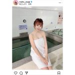 AKB48・大盛真歩、バスタオル姿の銭湯オフショットで透明肌全開！