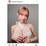 元欅坂46・志田愛佳、透明肌にうっとりなキャバドレス姿を披露