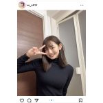 バスケ女子・すみぽん、黒のタートルネック姿でボディラインあらわに！