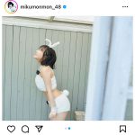 HKT48・田中美久、新年早々のバニーガール姿にファン悶絶！