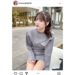 「引越し侍」CMで話題の黒嵜菜々子（Peel the Apple）、タイトワンピーで太ももあらわに！