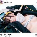 「全部けんけんのせいだ」けんけん、スノボウェアの中身がスゴいギャップ写真でドギマギ