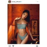 菜々緒、チューブトップ水着で魅せる抜群美ボディ