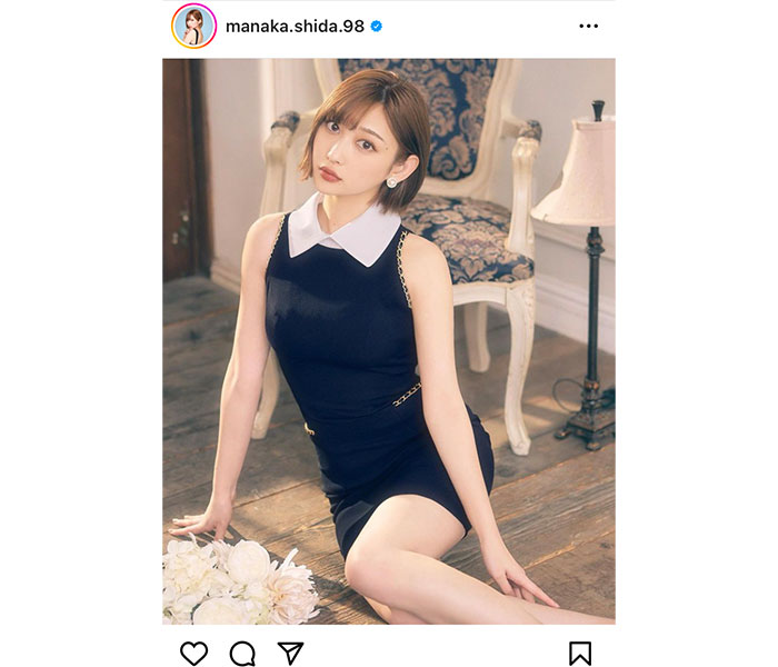 志田愛佳、魅惑のノースリーブキャバドレスで魅了
