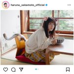 TEAM SHACHI・坂本遥奈、猫になりきりうどんを食べるポートレートにファン歓喜