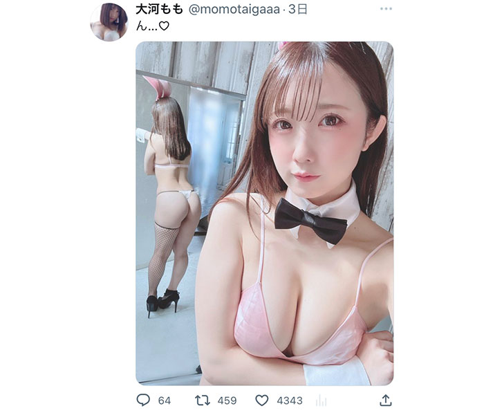 コスプレイヤー・大河もも、高等テクニック満載のフェチバニー水着でファン瞬殺
