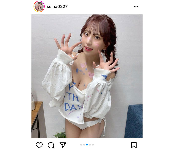 肌見せイラストレーター・竹内星菜、ゆるっとビキニで可愛さ追求！