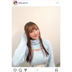 矢倉楓子、胸元にスリット入ったセクシーニット姿に歓喜の声