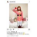中川翔子、「ガンダム」の制服コスプレで敬礼！「地球連邦軍に入隊しました」