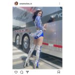 レースクイーン・真実那、肌みせコスチュームで美尻を披露！超ミニ&ブーツで美脚スラリ「美尻最高」「可愛すぎて堪らん」とファン歓喜！