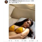 ロサリオ恵奈、眠れないの声殺到の寝そべりビキニショット公開