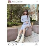 NMB48・貞野遥香、スリットから美脚のぞかすあざとワンピに歓喜の声