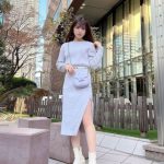 NMB48・貞野遥香、スリットから美脚のぞかすあざとワンピに歓喜の声