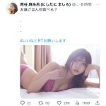 西谷麻糸呂、美ボディライン浮かぶランジェリー姿を披露