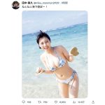 HKT48・田中美久、笑顔いっぱいで透明美ボディ全開！