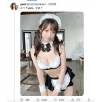 コスプレイヤー・yami、透明バストでうっとりさせるメイド水着で誘惑