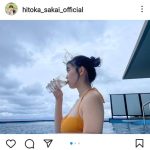 超ときめき♡宣伝部・坂井仁香、曇り空でも爽やか水着姿を披露