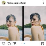 超ときめき♡宣伝部・坂井仁香、曇り空でも爽やか水着姿を披露