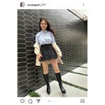 豊田ルナ、ロングブーツで太ももチラ見せの爽やか春コーデを披露