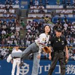 工藤綾乃、自身6回目となる始球式に登場
