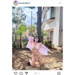 天木じゅん、野外で豊満ボディ大胆露出！