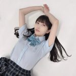 【透けてる！】藤宮もな（#ドレミファソラシード）、制服コスプレで伸び伸び