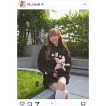 台湾の人気チアリーダー・リン・シャン（林襄）、パーカーコーデで太ももチラリ