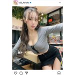 サイバージャパンダンサーズ・HARUKA、ボディラインくっきりな肌見せコーデで胸元＆生脚チラリ