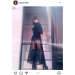 浜嶋りな、シースルーのスカートから美尻披露のバックショット公開