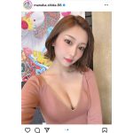 志田愛佳、胸元ざっくりキャバドレス姿で自撮り！